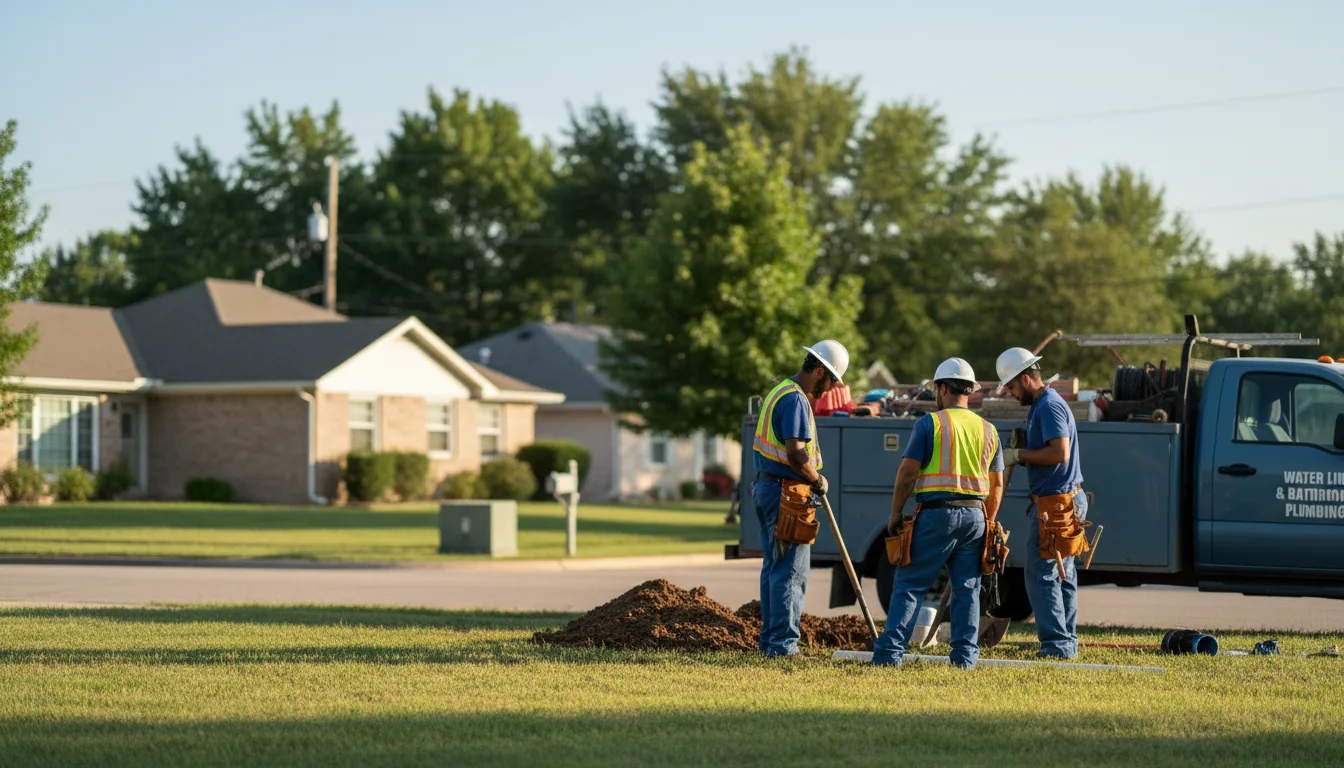 Residential water line and bathroom plumbing service in Canton, CT